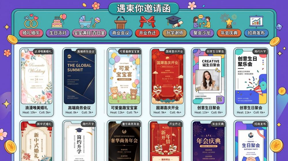 毕业季氛围感拉满！高颜值谢师宴电子请柬制作指南
